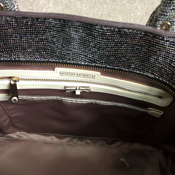 Henri Bendel A List Leather Satchel in Lizard with Gold Hardware - Picture 7 of 11